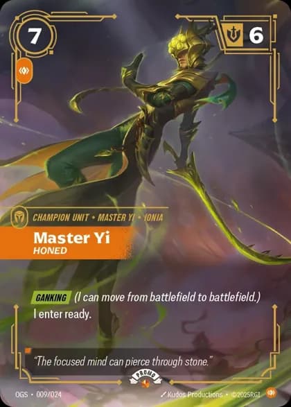 Master Yi - Honed 프로모